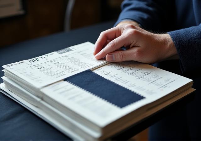 テーラーが慎重にデータを扱う様子